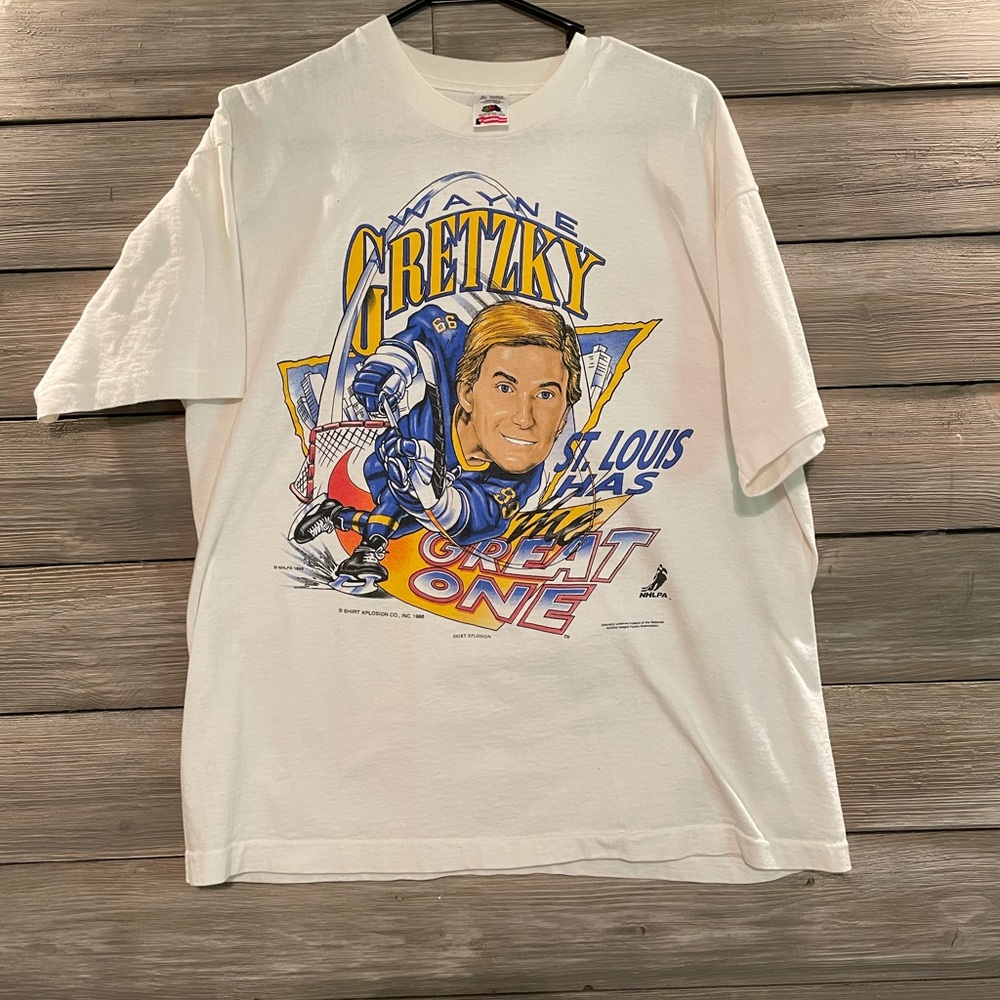 Rare vintage Wayne Gretzky Blues shirt